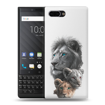 Пластиковый чехол на BlackBerry KEY2 с принтом Львы Пластиковый чехол на BlackBerry KEY2 с принтом Львы