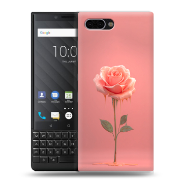 Пластиковый чехол на BlackBerry KEY2 с принтом Розовая роза Пластиковый чехол на BlackBerry KEY2 с принтом Розовая роза
