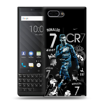Пластиковый чехол на BlackBerry KEY2 с принтом Реал Роналдо Пластиковый чехол на BlackBerry KEY2 с принтом Реал Роналдо