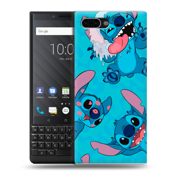 Пластиковый чехол на BlackBerry KEY2 с принтом Лило и Стич Пластиковый чехол на BlackBerry KEY2 с принтом Лило и Стич