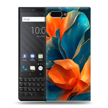 Пластиковый чехол на BlackBerry KEY2 с принтом Цветы Пластиковый чехол на BlackBerry KEY2 с принтом Цветы
