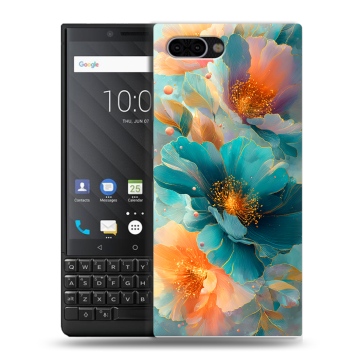 Пластиковый чехол на BlackBerry KEY2 с принтом Цветы Пластиковый чехол на BlackBerry KEY2 с принтом Цветы