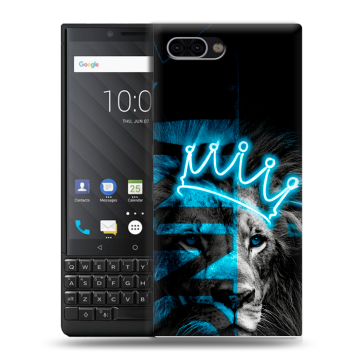 Пластиковый чехол на BlackBerry KEY2 с принтом Король лев
