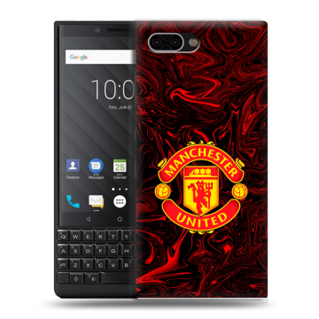 Пластиковый чехол на BlackBerry KEY2 с принтом Manchester United