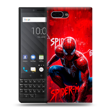 Пластиковый чехол на BlackBerry KEY2 с принтом Spiderman Человек паук Пластиковый чехол на BlackBerry KEY2 с принтом Spiderman Человек паук
