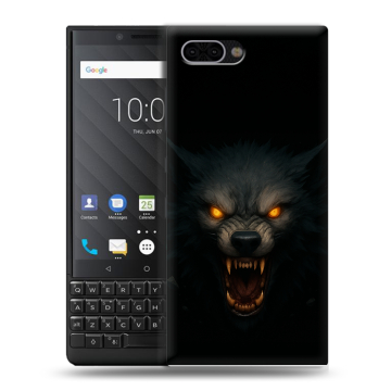 Пластиковый чехол на BlackBerry KEY2 с принтом Волк