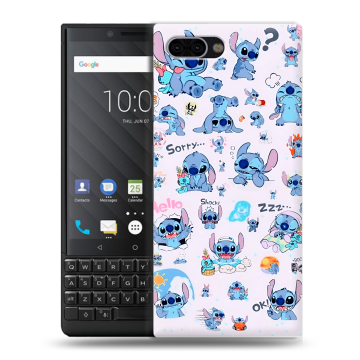 Пластиковый чехол на BlackBerry KEY2 с принтом Лило и Стич Пластиковый чехол на BlackBerry KEY2 с принтом Лило и Стич
