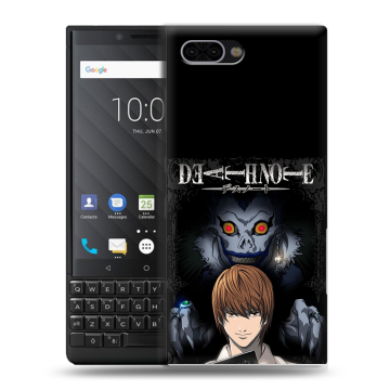 Пластиковый чехол на BlackBerry KEY2 с принтом Death note Тетрадь смерти