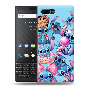 Пластиковый чехол на BlackBerry KEY2 с принтом Лило и Стич Пластиковый чехол на BlackBerry KEY2 с принтом Лило и Стич