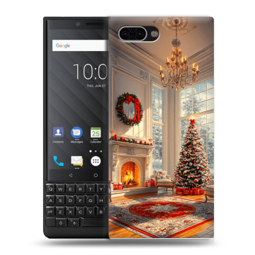 Пластиковый чехол на BlackBerry KEY2 с принтом Новый год