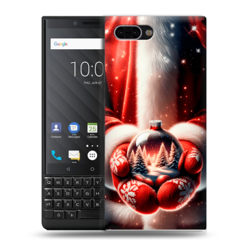 Пластиковый чехол на BlackBerry KEY2 с принтом Новый год