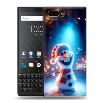 Пластиковый чехол на BlackBerry KEY2 с принтом Новый год