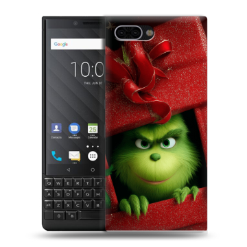 Пластиковый чехол на BlackBerry KEY2 с принтом Новый год