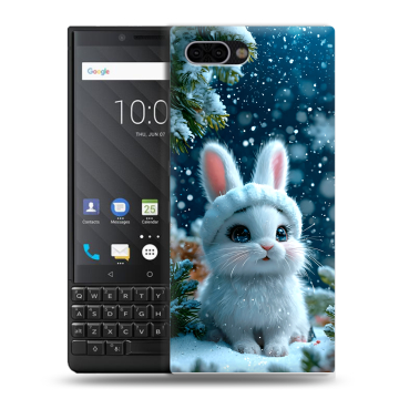 Пластиковый чехол на BlackBerry KEY2 с принтом Новый год