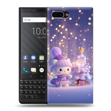 Пластиковый чехол на BlackBerry KEY2 с принтом Новый год