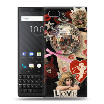 Пластиковый чехол на BlackBerry KEY2 с принтом для девочек