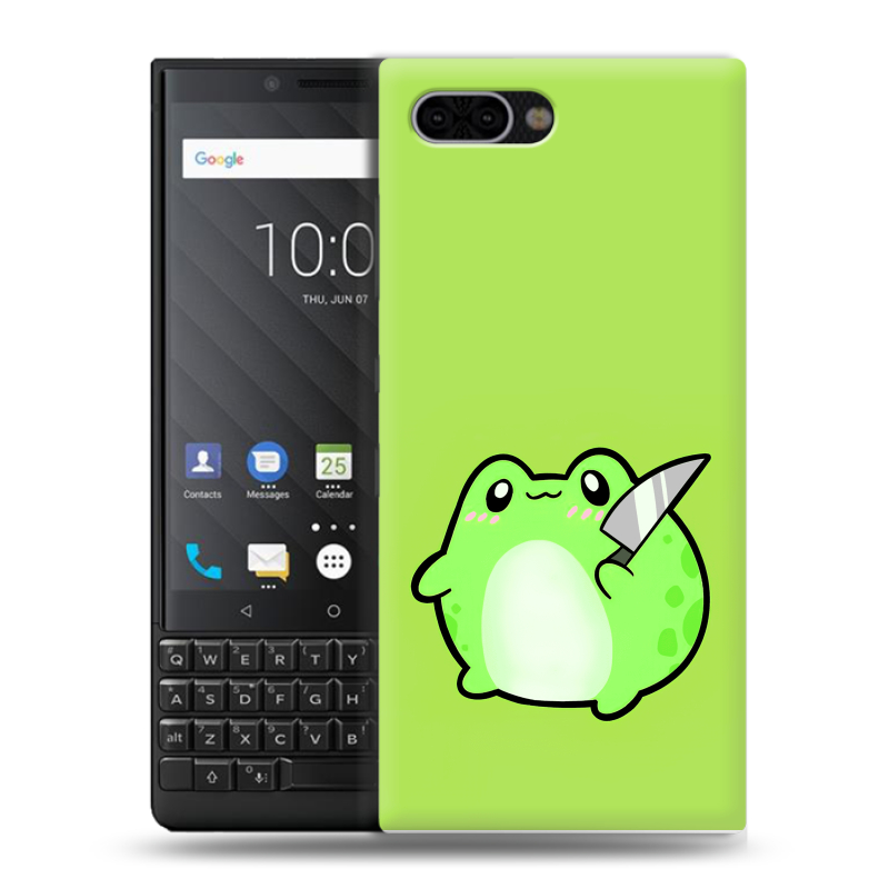 Пластиковый чехол на BlackBerry KEY2 с принтом Лягушенок Пластиковый чехол на BlackBerry KEY2 с принтом Лягушенок