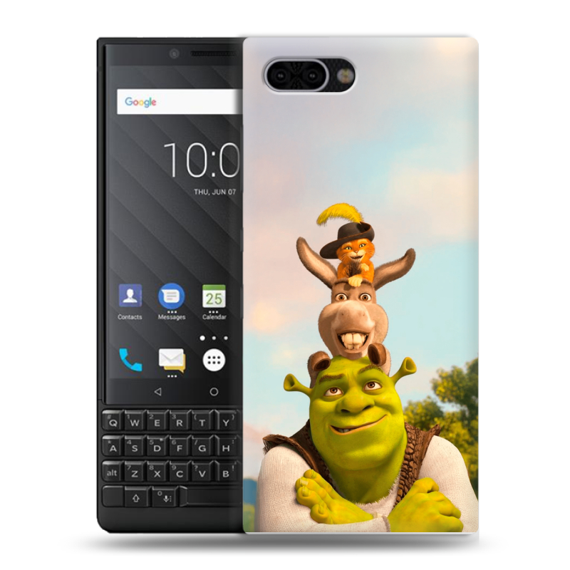 Пластиковый чехол на BlackBerry KEY2 с принтом Шрек Shrek Пластиковый чехол на BlackBerry KEY2 с принтом Шрек Shrek