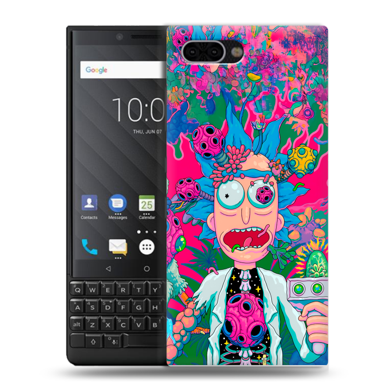 Пластиковый чехол на BlackBerry KEY2 с принтом Рик и Морти Rick Morty Пластиковый чехол на BlackBerry KEY2 с принтом Рик и Морти Rick Morty
