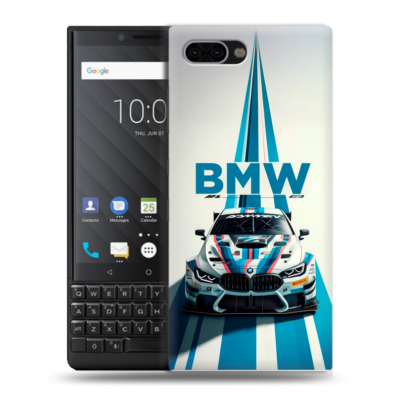 Пластиковый чехол на BlackBerry KEY2 с принтом БМВ BMW Пластиковый чехол на BlackBerry KEY2 с принтом БМВ BMW