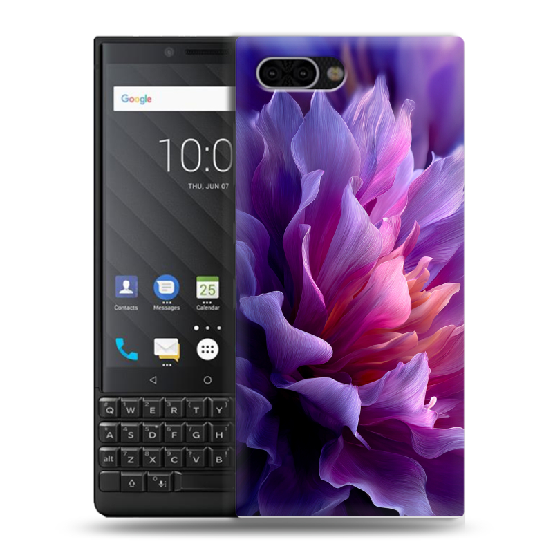 Пластиковый чехол на BlackBerry KEY2 с принтом женский цветы Пластиковый чехол на BlackBerry KEY2 с принтом женский цветы