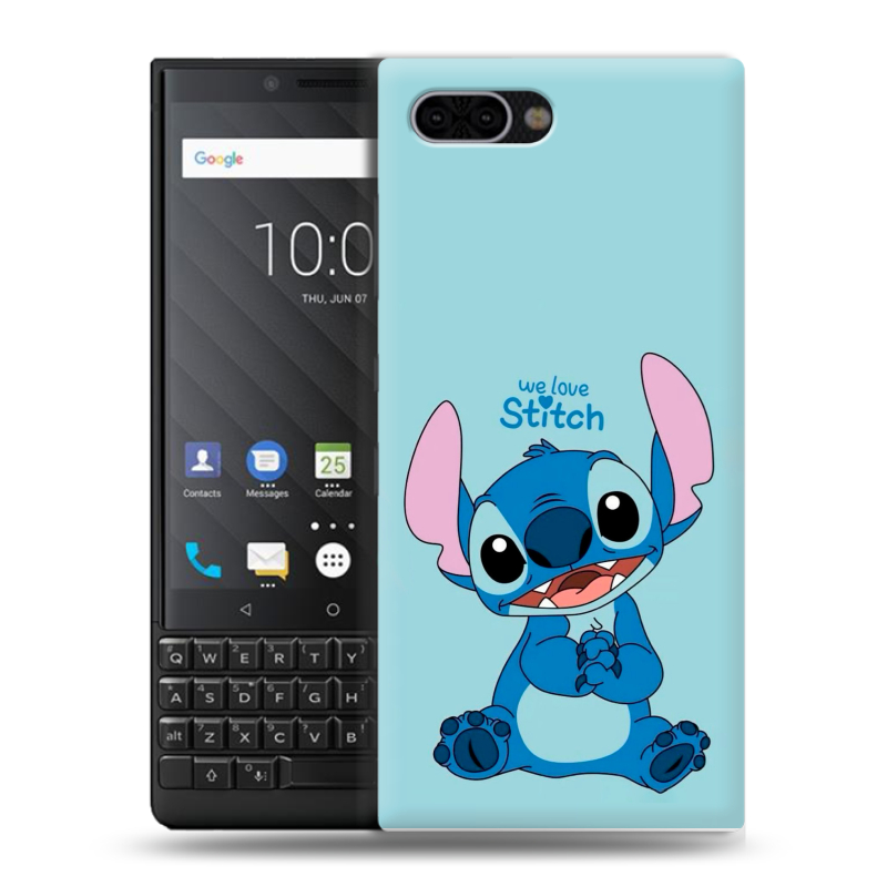 Пластиковый чехол на BlackBerry KEY2 с принтом Лило и Стич Пластиковый чехол на BlackBerry KEY2 с принтом Лило и Стич