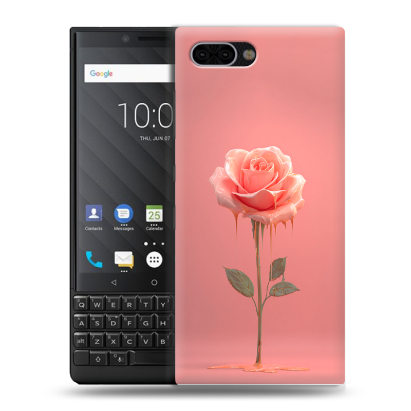 Пластиковый чехол на BlackBerry KEY2 с принтом Розовая роза Пластиковый чехол на BlackBerry KEY2 с принтом Розовая роза