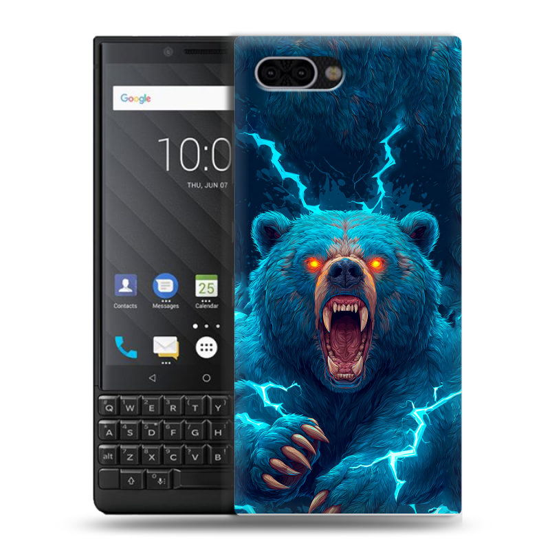 Пластиковый чехол на BlackBerry KEY2 с принтом Медведь Пластиковый чехол на BlackBerry KEY2 с принтом Медведь