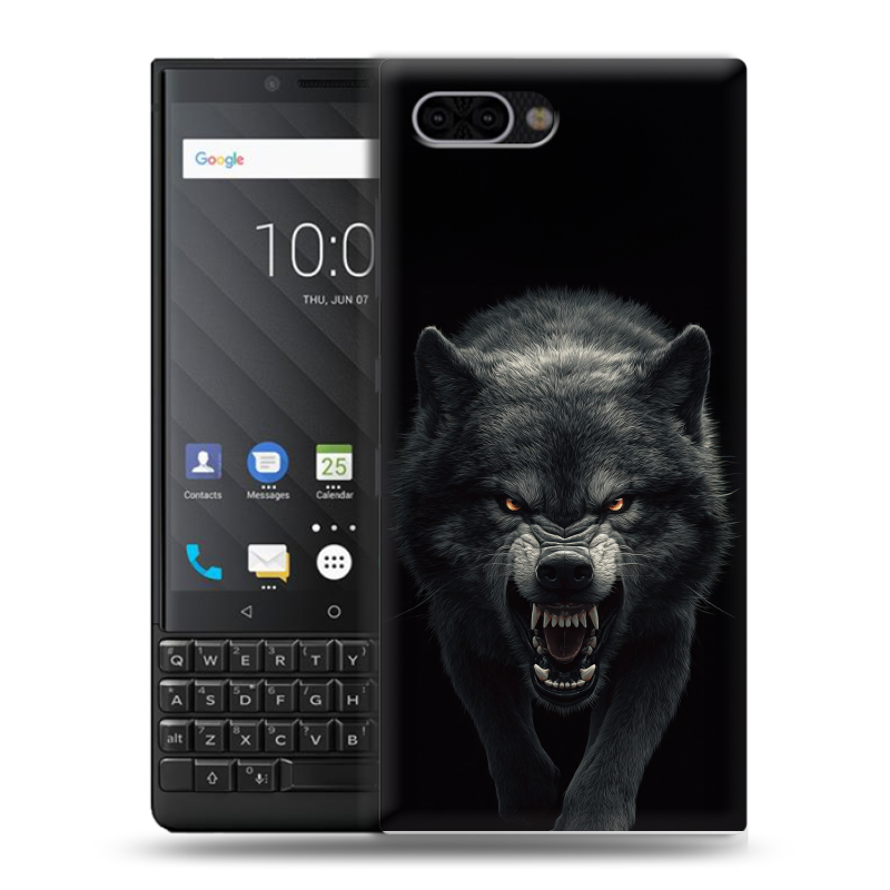 Пластиковый чехол на BlackBerry KEY2 с принтом Волк Пластиковый чехол на BlackBerry KEY2 с принтом Волк
