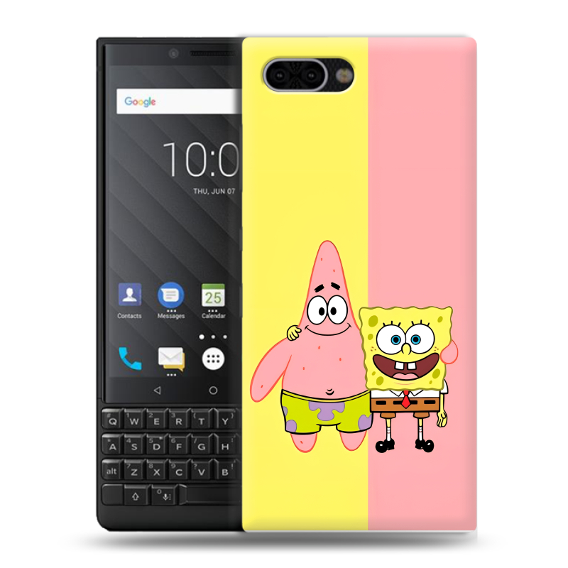 Пластиковый чехол на BlackBerry KEY2 с принтом Спанч боб Спанчбоб Пластиковый чехол на BlackBerry KEY2 с принтом Спанч боб Спанчбоб