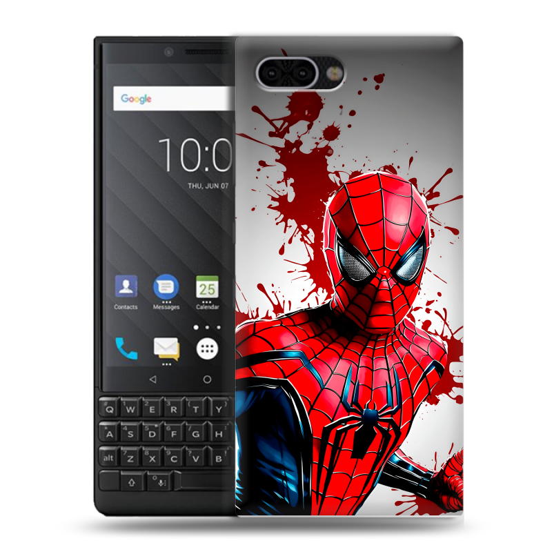 Пластиковый чехол на BlackBerry KEY2 с принтом Spiderman Человек паук Пластиковый чехол на BlackBerry KEY2 с принтом Spiderman Человек паук