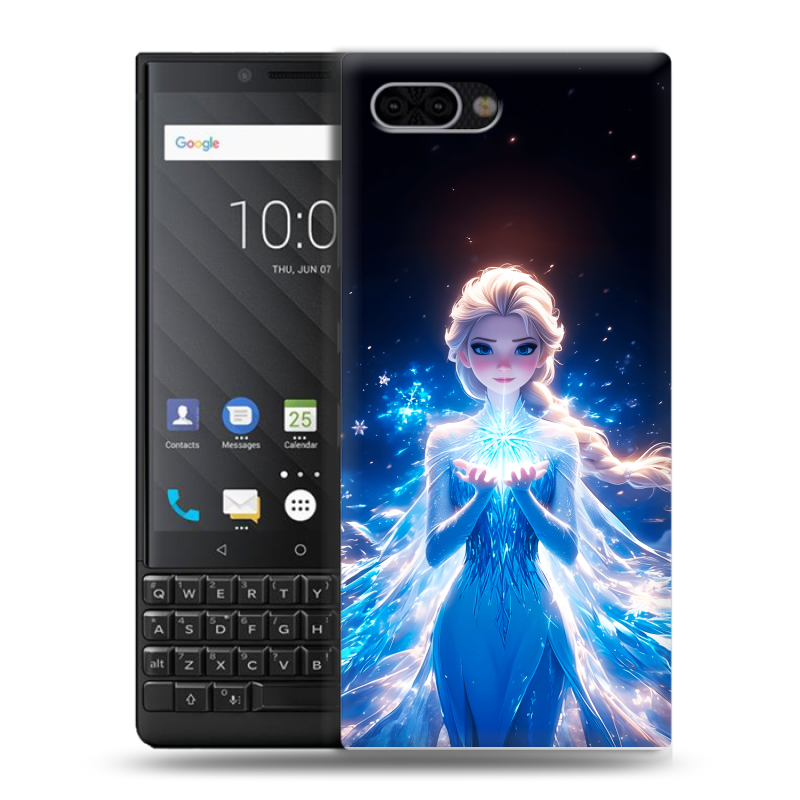 Пластиковый чехол на BlackBerry KEY2 с принтом Холодное сердце Frozen Пластиковый чехол на BlackBerry KEY2 с принтом Холодное сердце Frozen