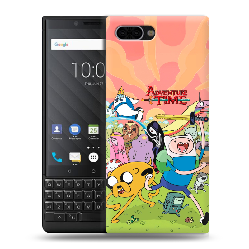 Пластиковый чехол на BlackBerry KEY2 с принтом Adventure time Время приключений Пластиковый чехол на BlackBerry KEY2 с принтом Adventure time Время приключений