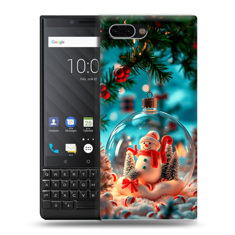 Пластиковый чехол на BlackBerry KEY2 с принтом Новый год Пластиковый чехол на BlackBerry KEY2 с принтом Новый год