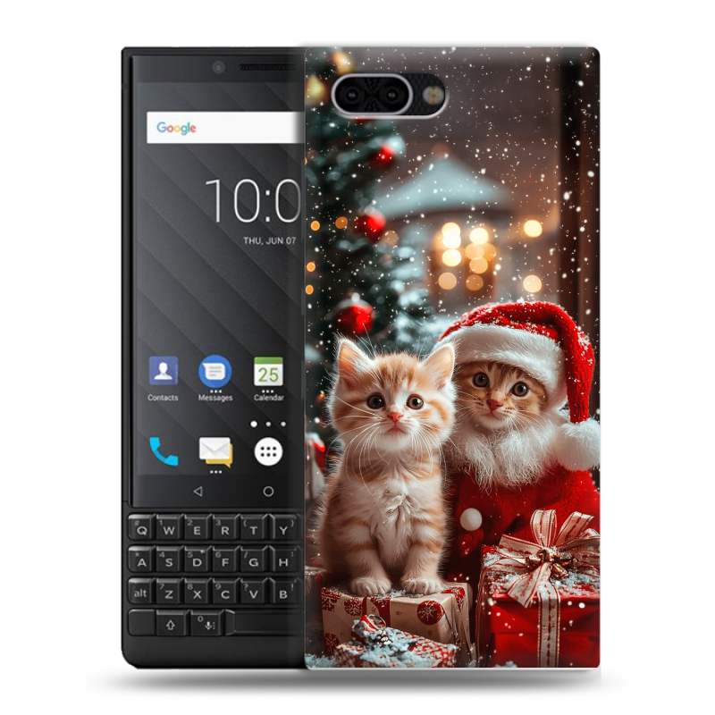 Пластиковый чехол на BlackBerry KEY2 с принтом Новый год Пластиковый чехол на BlackBerry KEY2 с принтом Новый год