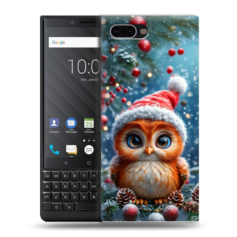 Пластиковый чехол на BlackBerry KEY2 с принтом Новый год Пластиковый чехол на BlackBerry KEY2 с принтом Новый год