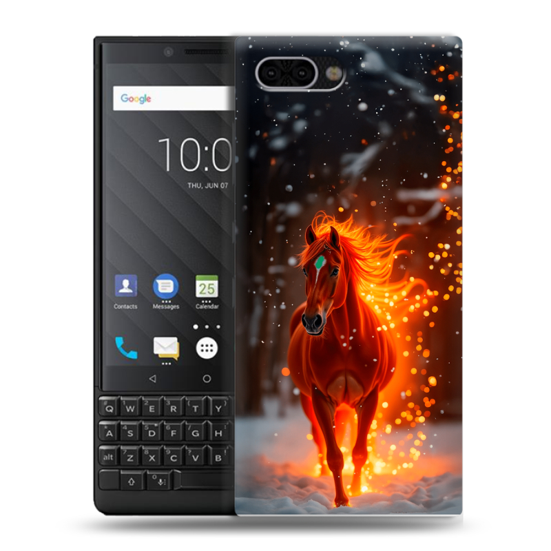 Пластиковый чехол на BlackBerry KEY2 с принтом Новый год Пластиковый чехол на BlackBerry KEY2 с принтом Новый год