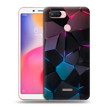 Силиконовый чехол на Xiaomi RedMi 6 с принтом Геометрия неона Силиконовый чехол на Xiaomi RedMi 6 с принтом Геометрия неона