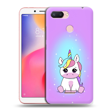 Силиконовый чехол на Xiaomi RedMi 6 с принтом Единорог Силиконовый чехол на Xiaomi RedMi 6 с принтом Единорог