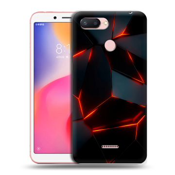 Силиконовый чехол на Xiaomi RedMi 6 с принтом Яркие абстракции Силиконовый чехол на Xiaomi RedMi 6 с принтом Яркие абстракции