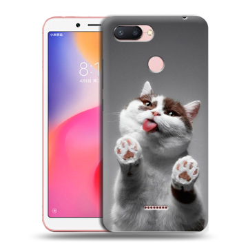 Силиконовый чехол на Xiaomi RedMi 6 с принтом Коты Силиконовый чехол на Xiaomi RedMi 6 с принтом Коты