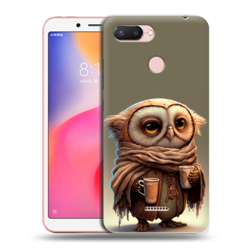 Силиконовый чехол на Xiaomi RedMi 6 с принтом Сова Силиконовый чехол на Xiaomi RedMi 6 с принтом Сова