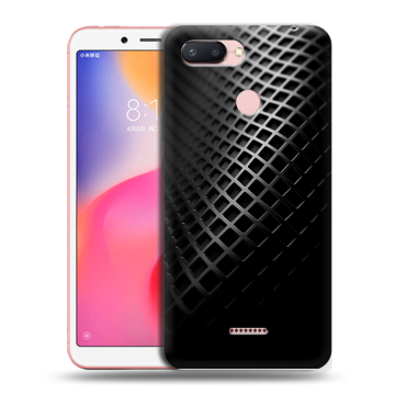Силиконовый чехол на Xiaomi RedMi 6 с принтом Текстура металла Силиконовый чехол на Xiaomi RedMi 6 с принтом Текстура металла