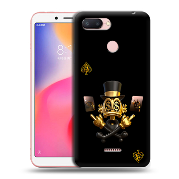Силиконовый чехол на Xiaomi RedMi 6 с принтом Золотой скрудж макдак Силиконовый чехол на Xiaomi RedMi 6 с принтом Золотой скрудж макдак