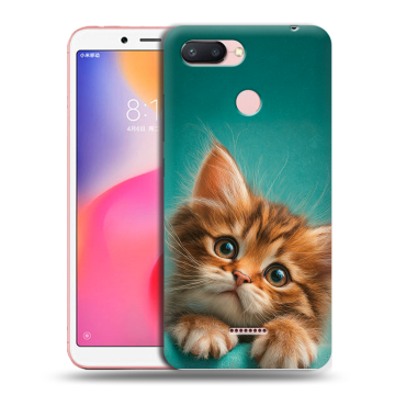 Силиконовый чехол на Xiaomi RedMi 6 с принтом котенок Силиконовый чехол на Xiaomi RedMi 6 с принтом котенок