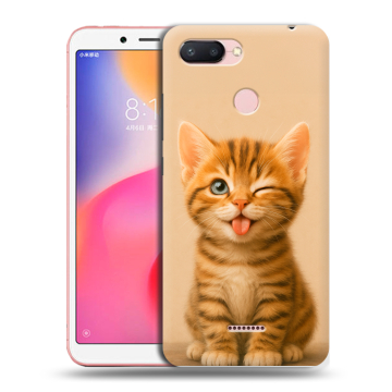 Силиконовый чехол на Xiaomi RedMi 6 с принтом котенок Силиконовый чехол на Xiaomi RedMi 6 с принтом котенок