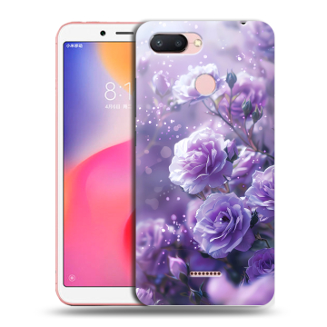 Силиконовый чехол на Xiaomi RedMi 6 с принтом Розы цветы Силиконовый чехол на Xiaomi RedMi 6 с принтом Розы цветы
