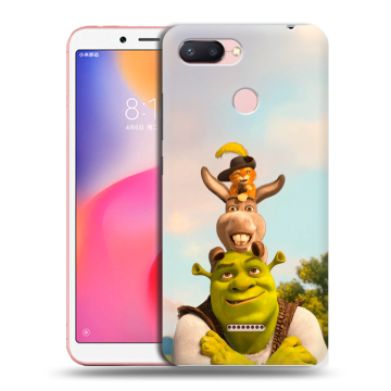 Силиконовый чехол на Xiaomi RedMi 6 с принтом Шрек Shrek