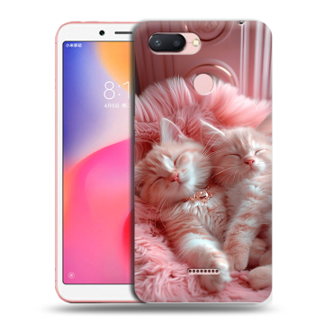Силиконовый чехол на Xiaomi RedMi 6 с принтом котята котики Силиконовый чехол на Xiaomi RedMi 6 с принтом котята котики