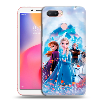 Силиконовый чехол на Xiaomi RedMi 6 с принтом Холодное сердце Frozen Силиконовый чехол на Xiaomi RedMi 6 с принтом Холодное сердце Frozen